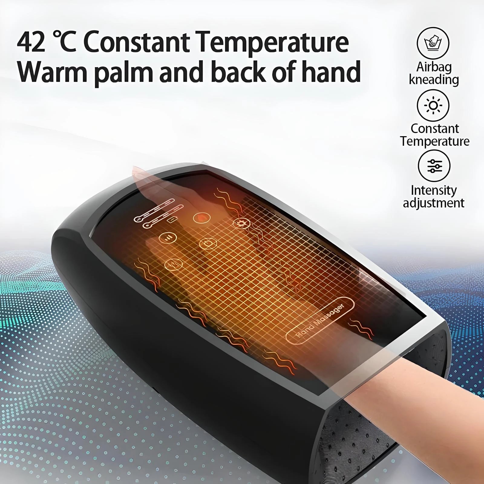 Electric Hand Massager with Heated Air Compression