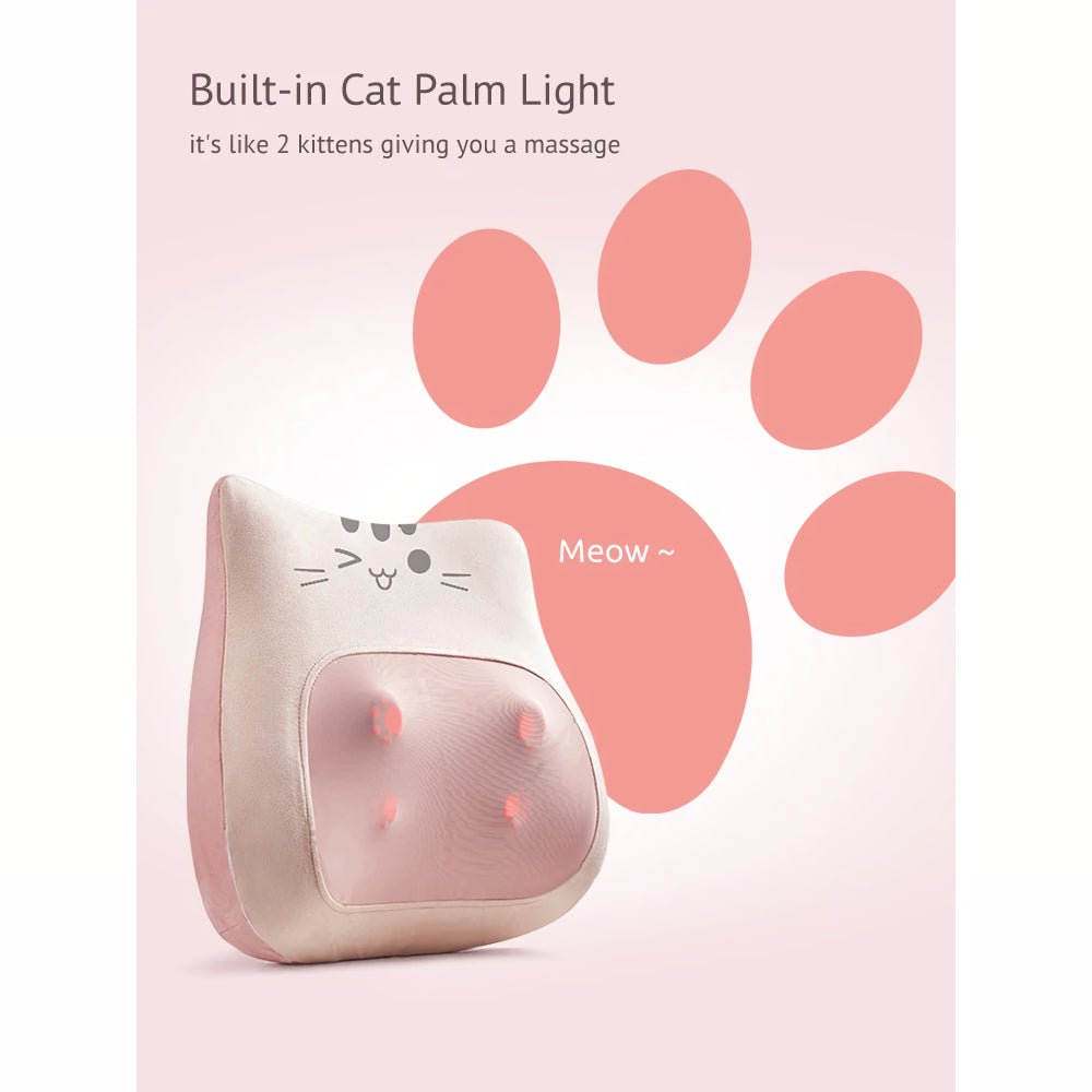 Kitten Shape Cordless Shiatsu Massage Pillow with Heat - DoopoxStore