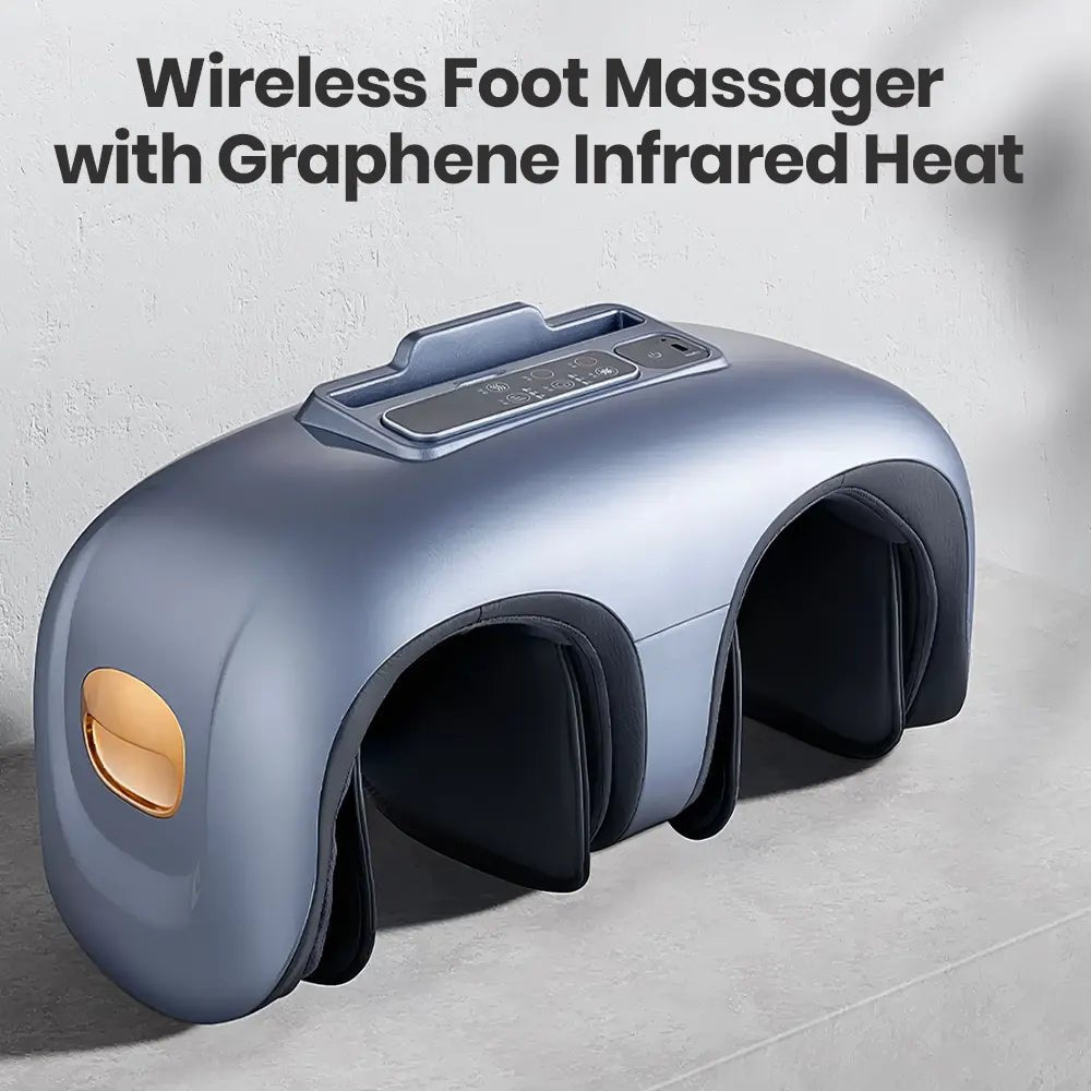 Wireless Foot Massager with Graphene Infrared Heat Therapy and Air Compression - DoopoxStore